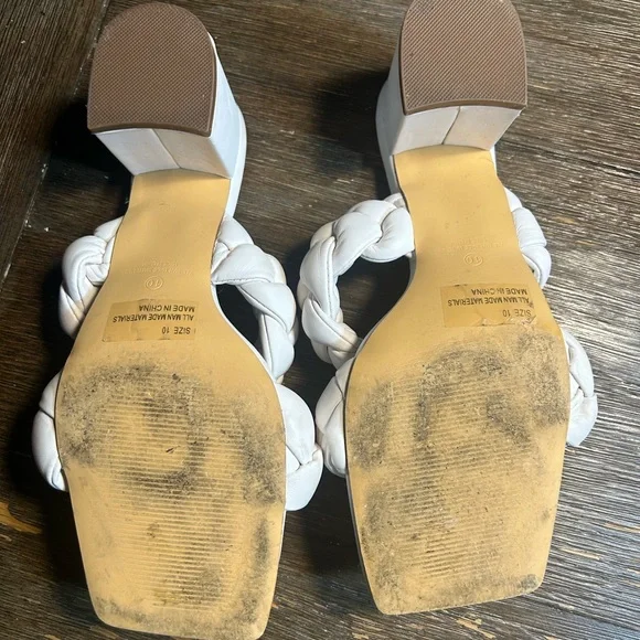 Lulus Swanie white woven sandals size 10 - Picture 9 of 11